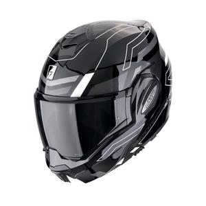 Casco moto pieghevole Scorpion EXO-TECH EVO CONQUER bianco e nero