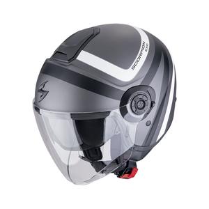 Casco moto aperto Scorpion EXO-CITY II RIVA argento-nero-bianco opaco