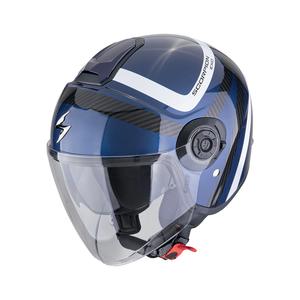 Casco moto aperto Scorpion EXO-CITY II RIVA blu-nero