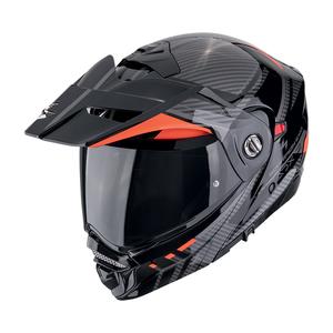 Casco moto ribaltabile Scorpion ADX-2 LEWIS nero-rosso