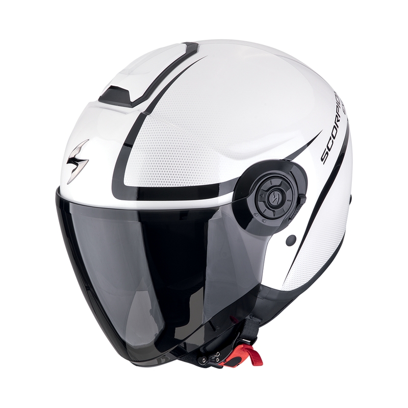 Casco moto aperto Scorpion EXO-CITY II INTERCITY bianco-nero Saldi