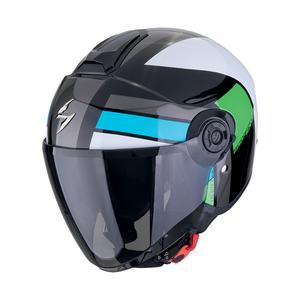 Casco moto aperto Scorpion EXO-CITY II BLUR nero-bianco-verde