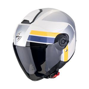Casco moto aperto Scorpion EXO-CITY II BLUR bianco-argento-giallo