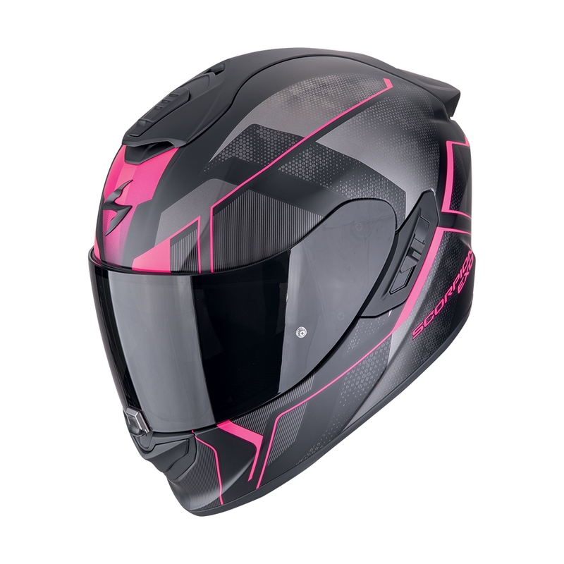 Casco moto integrale Scorpion EXO-1400 EVO II AIR INTENSIO nero opaco-rosa Saldi