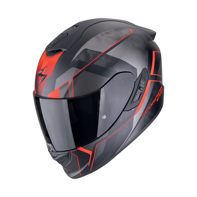 Casco moto integrale Scorpion EXO-1400 EVO II AIR INTENSIO nero opaco-rosso Saldi
