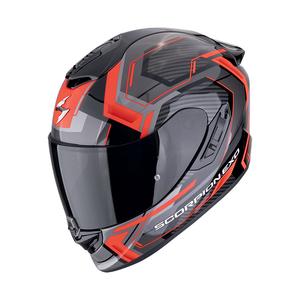Casco moto integrale Scorpion EXO-1400 EVO II AIR LINART nero-rosso