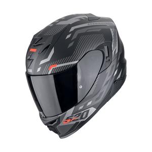 Casco moto integrale Scorpion EXO-520 EVO AIR RANKA nero-argento-rosso opaco