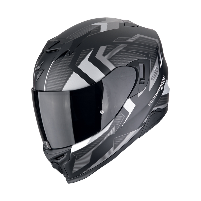 Casco moto integrale Scorpion EXO-520 EVO AIR SENSUS nero-argento opaco