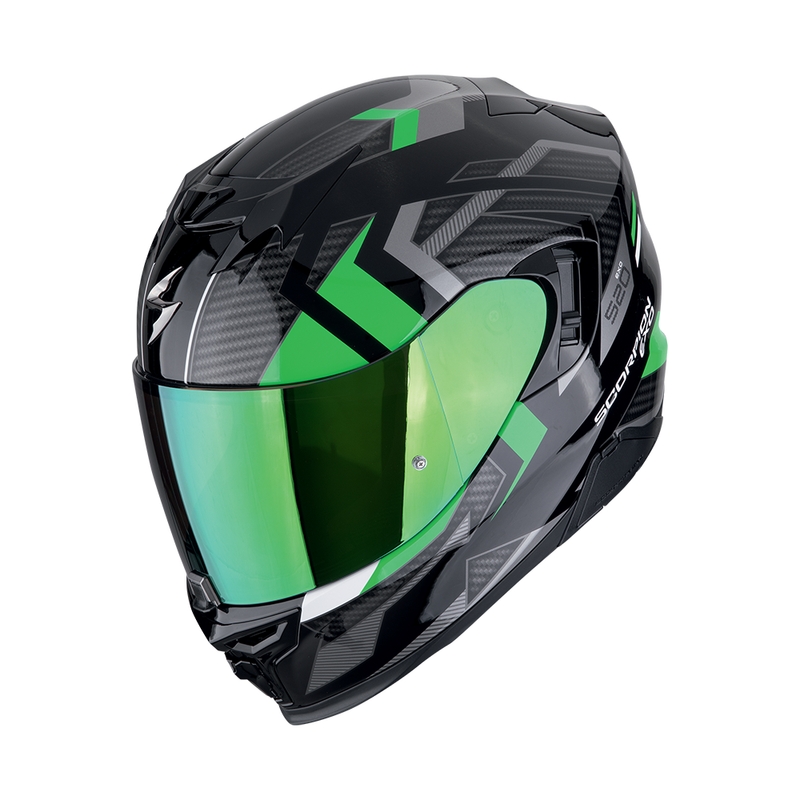 Casco moto integrale Scorpion EXO-520 EVO AIR SENSUS nero-verde Saldi