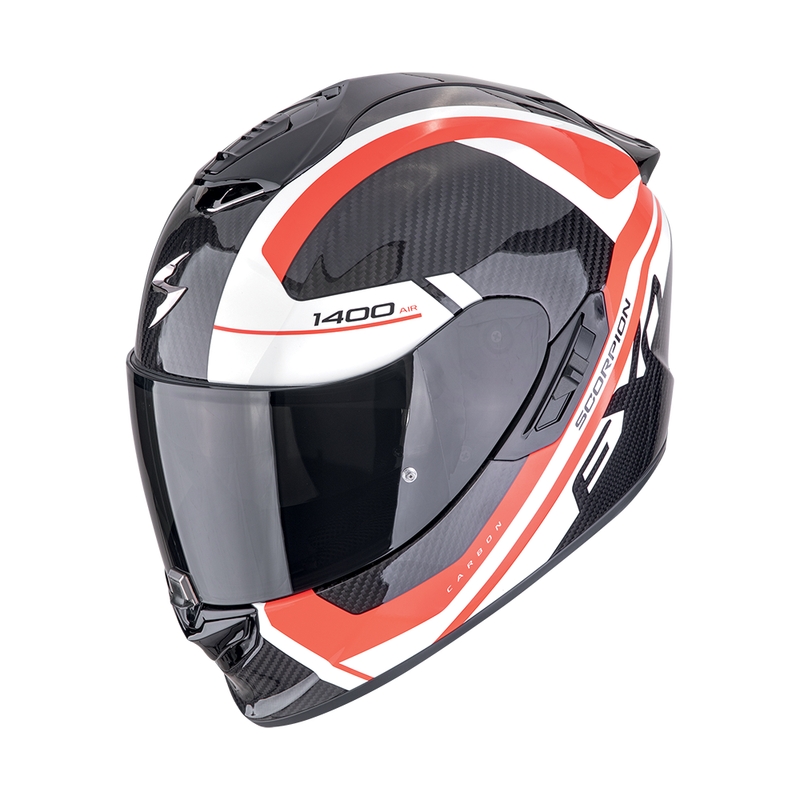 Casco moto integrale Scorpion EXO-1400 EVO II CARBON AIR ENKO nero-rosso-bianco Saldi