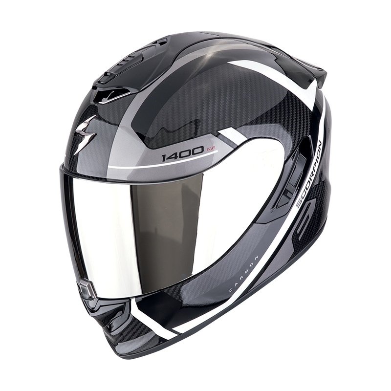 Casco moto integrale Scorpion EXO-1400 EVO II CARBON AIR ENKO nero-argento-bianco Saldi