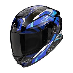 Casco moto integrale Scorpion EXO-GT SP Air Augusta nero-grigio-blu