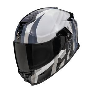 Casco moto integrale Scorpion EXO-GT SP AIR TOURADVEN bianco perla-argento