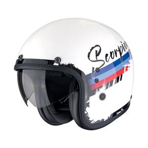 Casco moto aperto Scorpion Belfast Evo ADONIS bianco-rosso-blu
