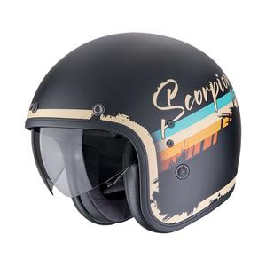 Casco moto aperto Scorpion Belfast Evo ADONIS nero opaco-beige