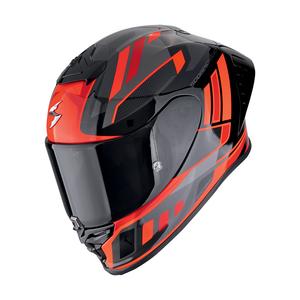 Casco moto integrale Scorpion EXO-R1 EVO II AIR VITAL nero-argento-rosso