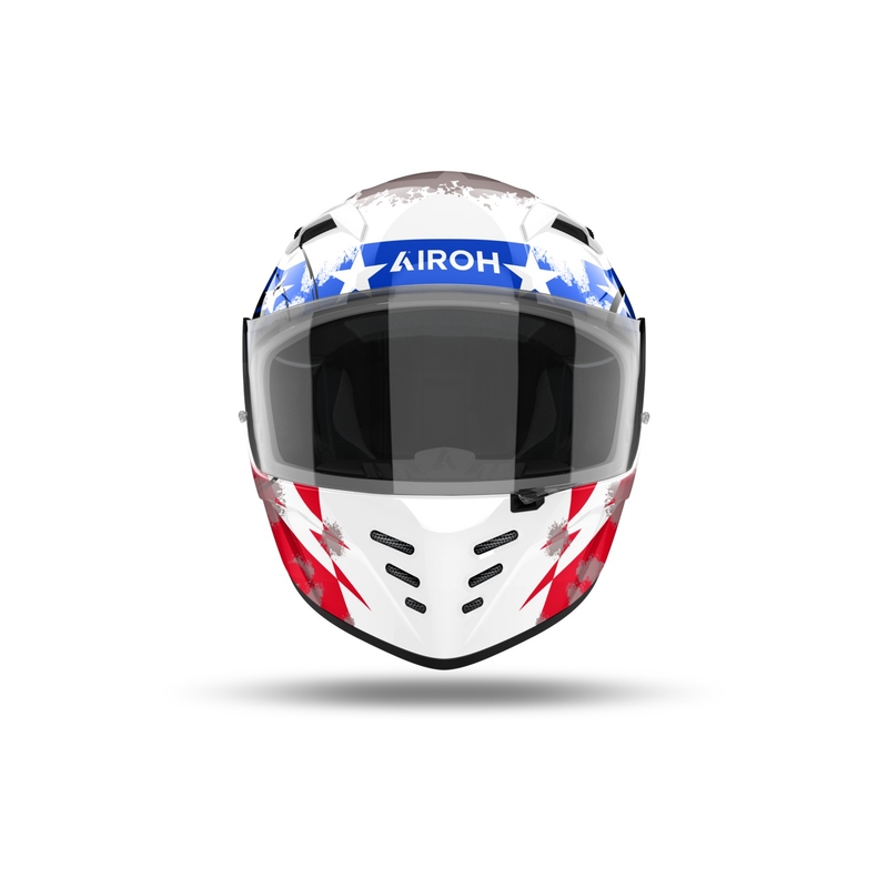 Casco moto integrato Airoh CONNOR Nation bianco-rosso-blu