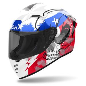 Casco moto integrato Airoh CONNOR Nation bianco-rosso-blu