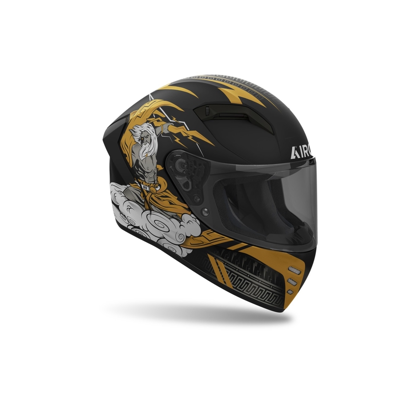 Casco moto integrale Airoh CONNOR Zeus nero-oro opaco