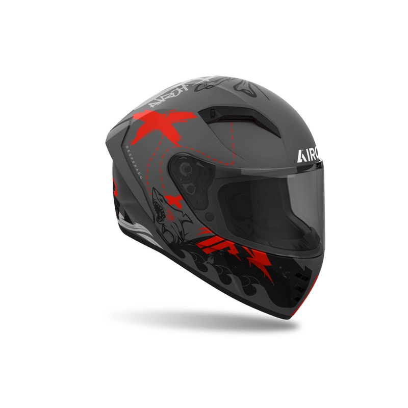 Casco moto integrale Airoh CONNOR Desperado arancione opaco