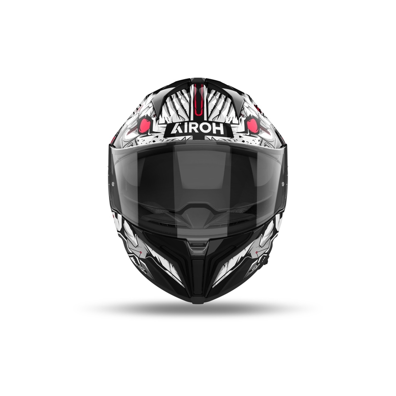 Casco moto integrale Airoh MATRYX Nytro bianco e nero lucido