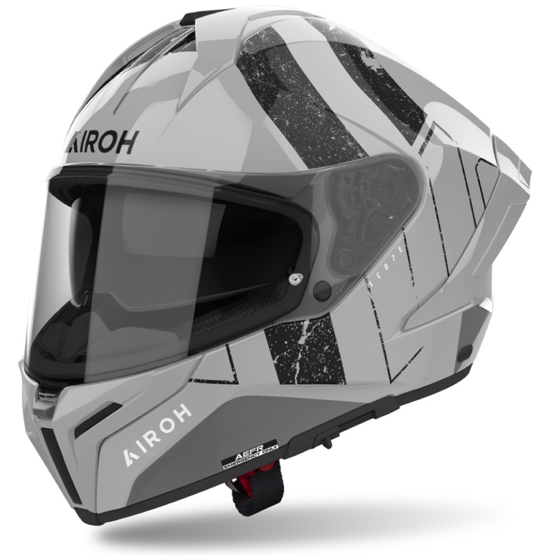 Casco moto integrale Airoh MATRYX Scope grigio chiaro