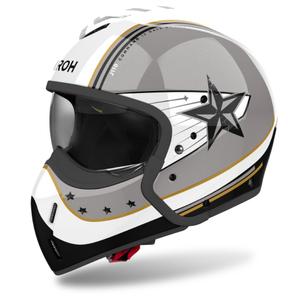 Casco moto modulare Airoh J110 Command grigio lucido