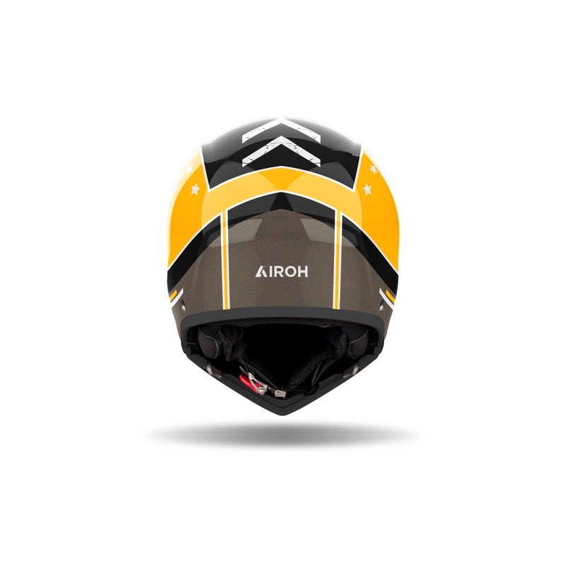Casco moto modulare Airoh J110 Command giallo lucido