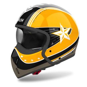 Casco moto modulare Airoh J110 Command giallo lucido