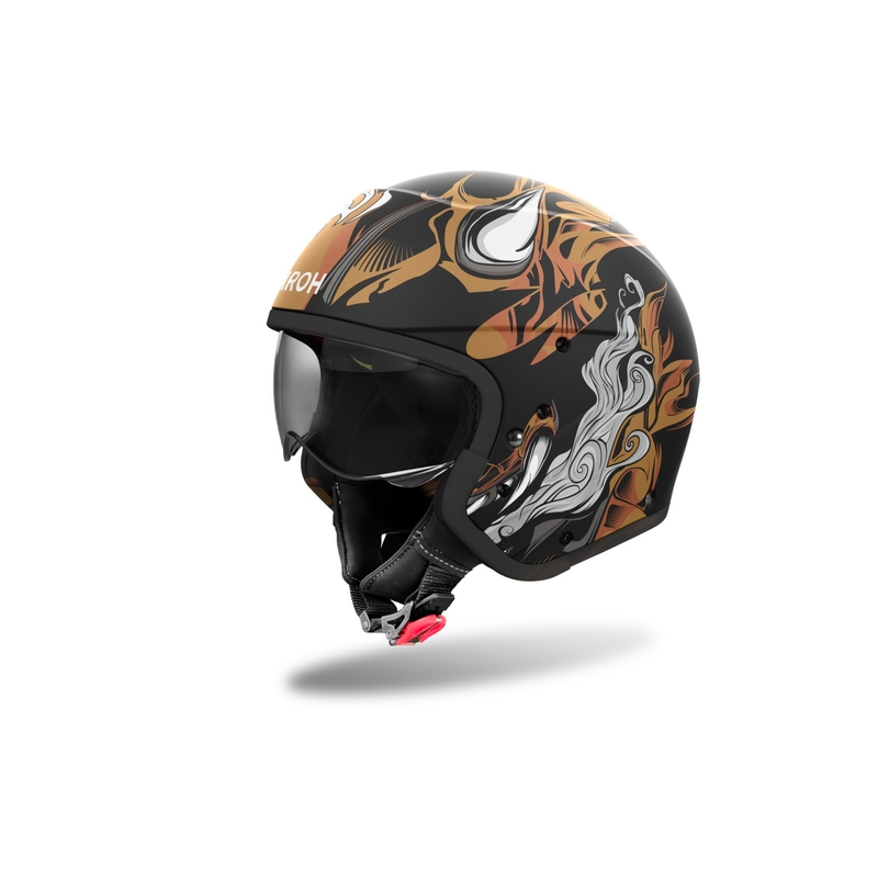 Casco moto modulare Airoh J110 Oni nero opaco