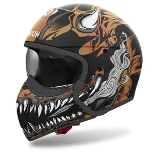Casco moto modulare Airoh J110 Oni nero opaco