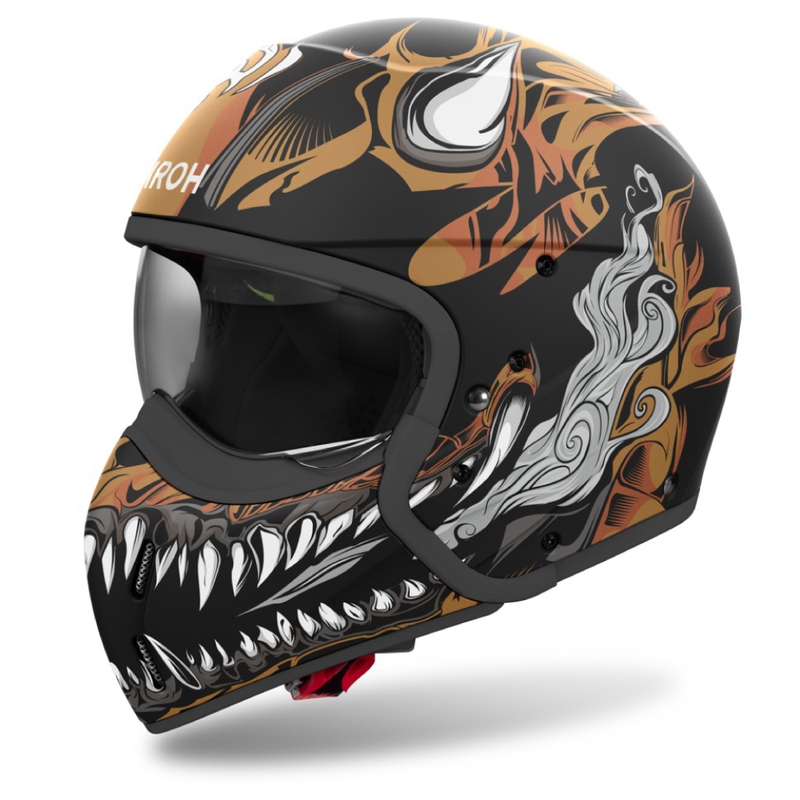 Casco moto modulare Airoh J110 Oni nero opaco