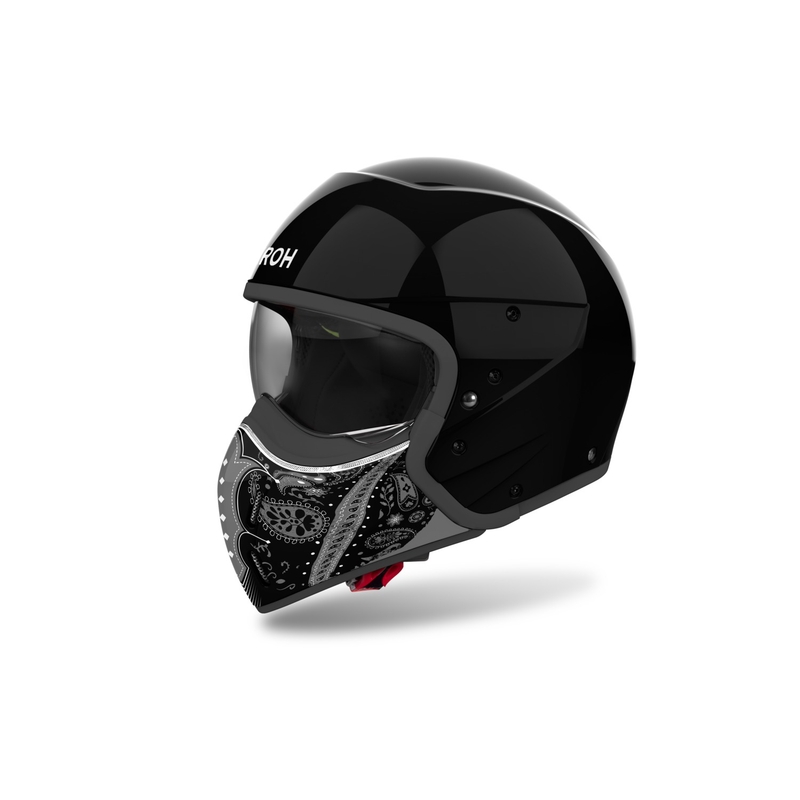 Casco moto modulare Airoh J110 Paesly nero lucido
