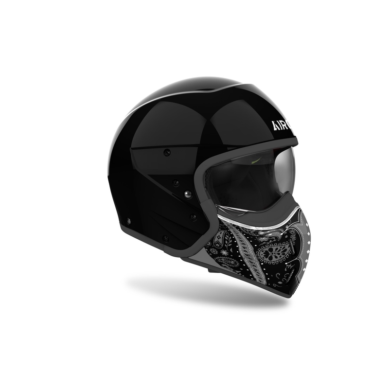 Casco moto modulare Airoh J110 Paesly nero lucido