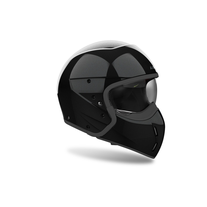 Casco moto modulare Airoh J110 Colore nero lucido