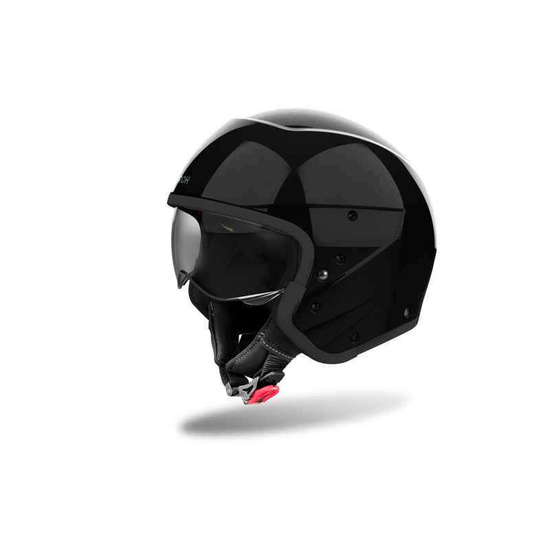 Casco moto modulare Airoh J110 Colore nero lucido