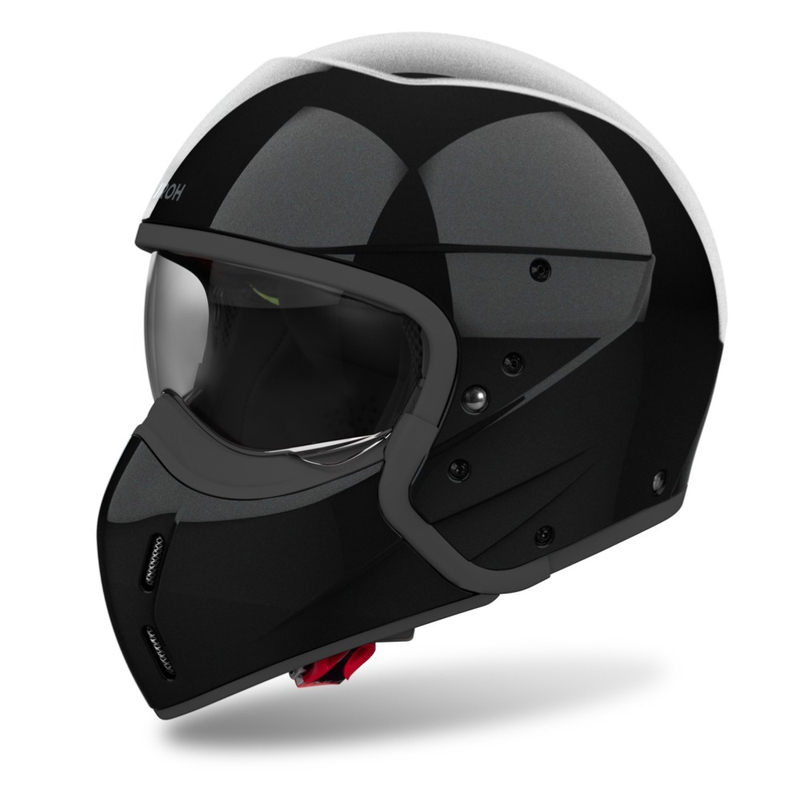 Casco moto modulare Airoh J110 Colore nero lucido