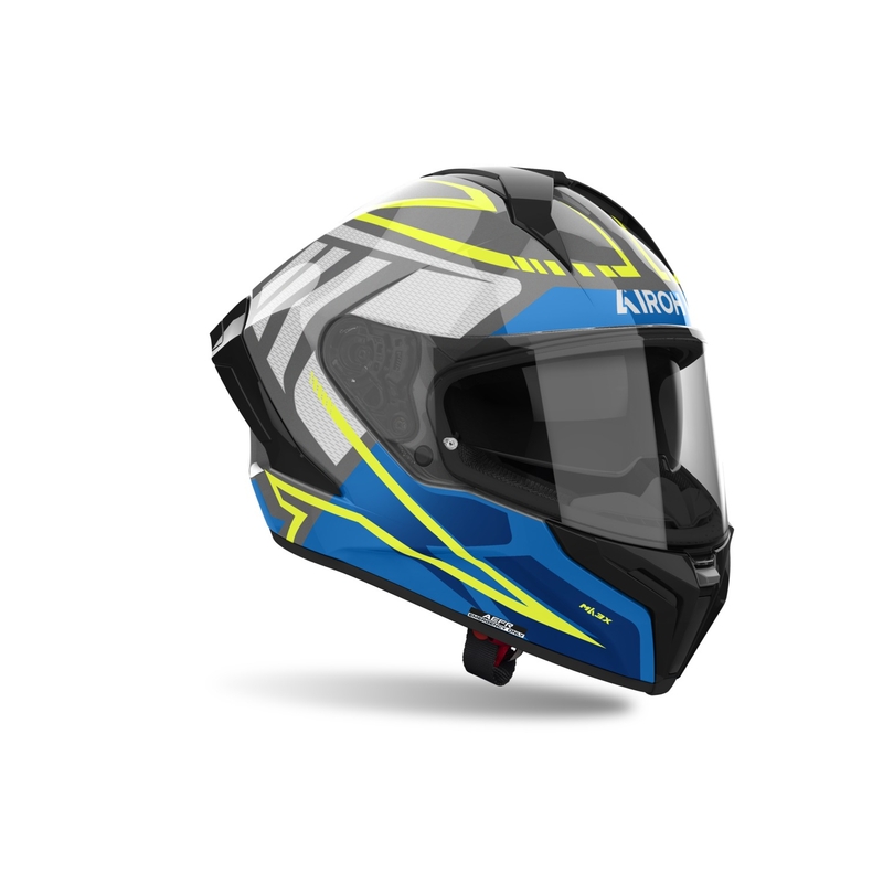 Casco moto integrale Airoh MATRYX Rider blu lucido