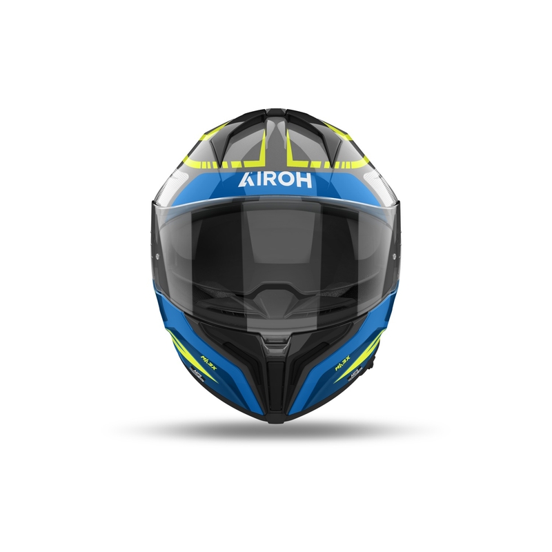 Casco moto integrale Airoh MATRYX Rider blu lucido