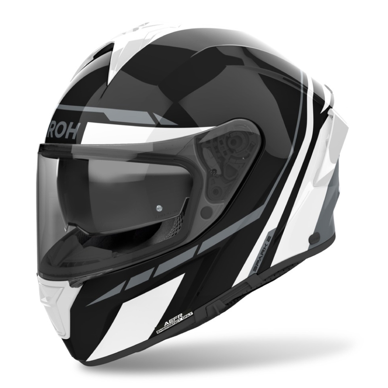Casco moto integrale Airoh SPARK 2 Spinner bianco lucido