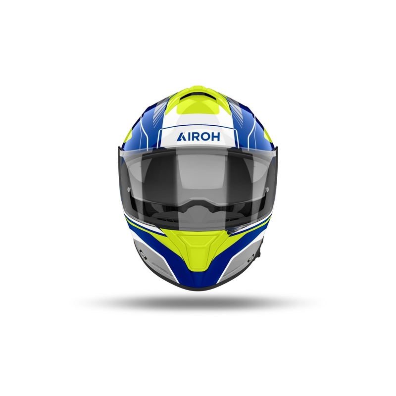 Casco moto integrale Airoh SPARK 2 Chrono blu-giallo lucido