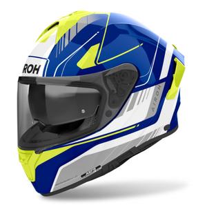 Casco moto integrale Airoh SPARK 2 Chrono blu-giallo lucido