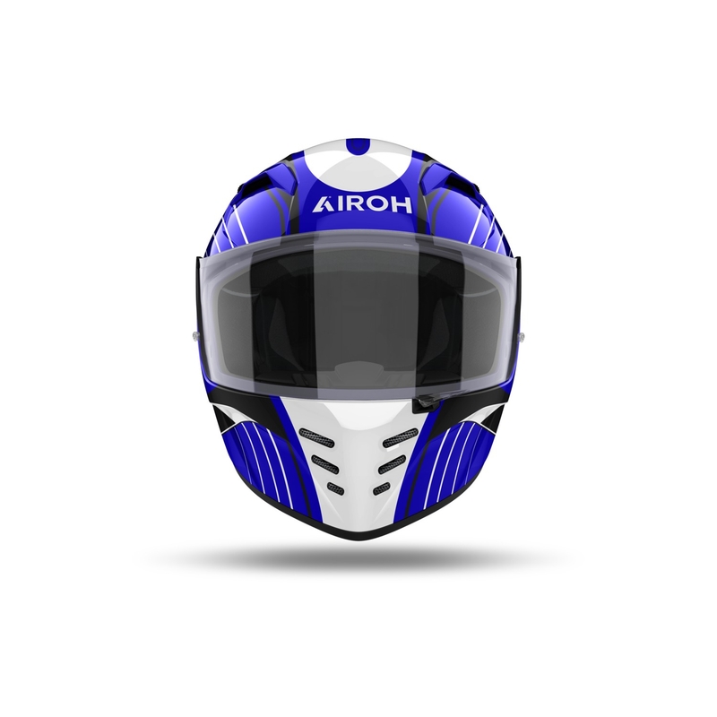 Casco moto integrale Airoh CONNOR Achieve blu lucido