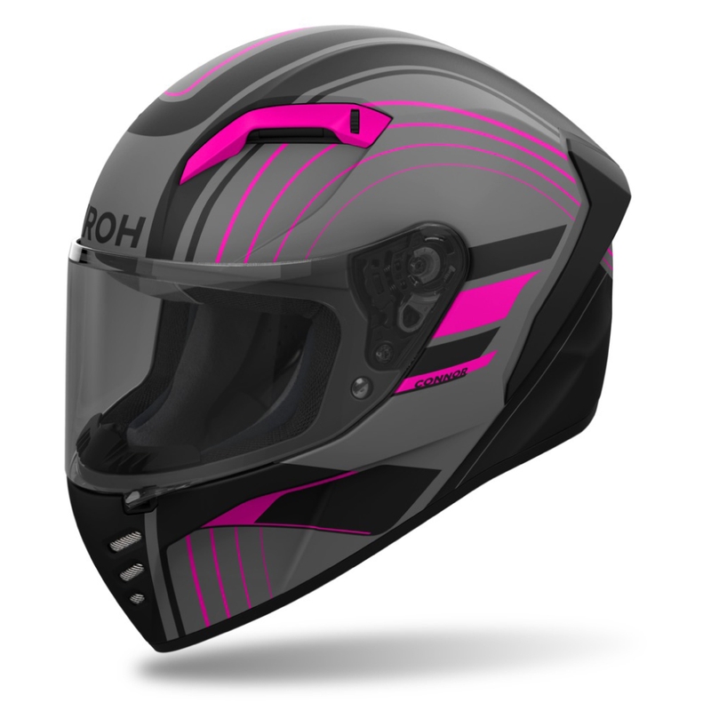 Casco moto integrale Airoh CONNOR Achieve rosa opaco