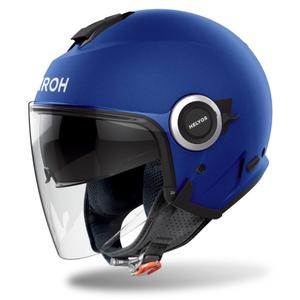 Casco moto aperto Airoh HELYOS Colore blu opaco