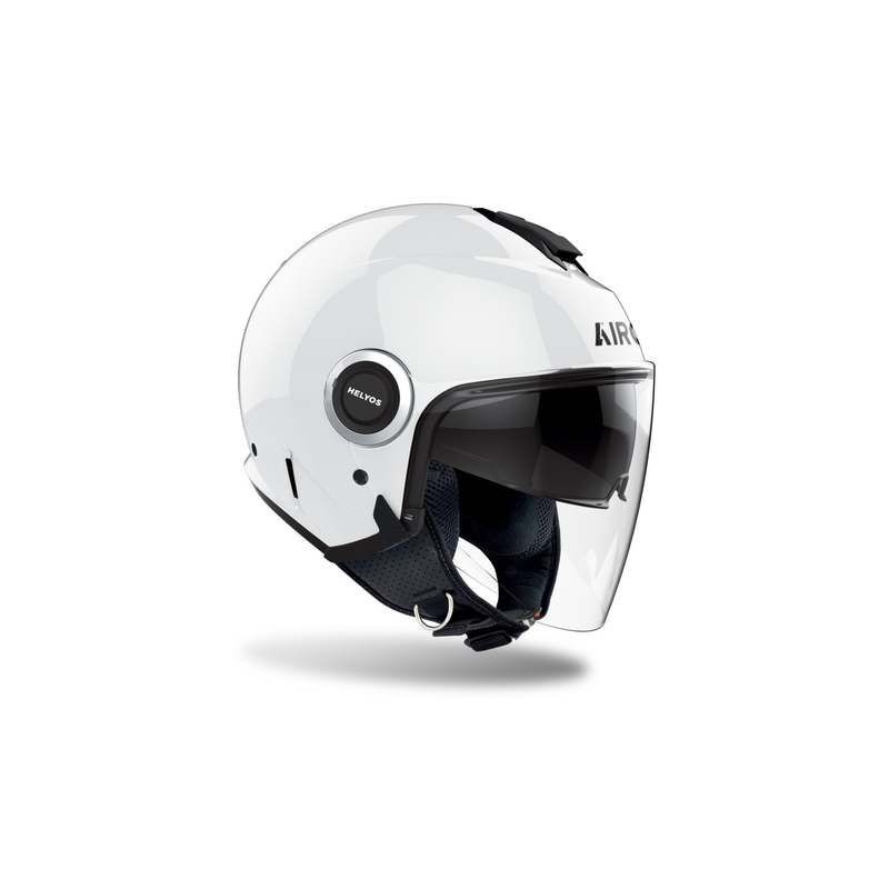 Casco moto aperto Airoh HELYOS Colore bianco lucido