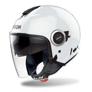 Casco moto aperto Airoh HELYOS Colore bianco lucido