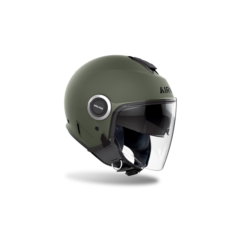 Casco moto aperto Airoh HELYOS Colore verde opaco
