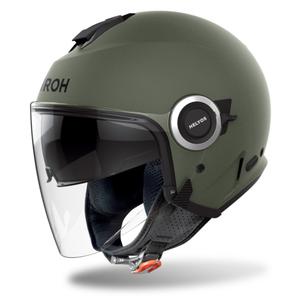 Casco moto aperto Airoh HELYOS Colore verde opaco