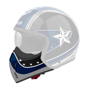 Protezione mento per caschi Airoh J110 Command blu lucido